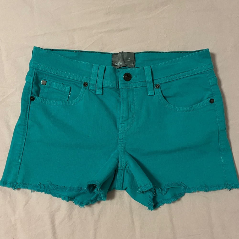 Bench Teal Denim Shorts